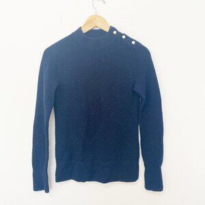 Club Monaco Navy Blue Wool Mockneck Sweater Size XS